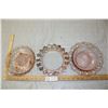 Image 2 : Pink Depression Footed Dish, Bowl, and Flat Dish