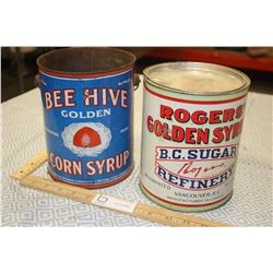 Bee Hive and Rogers' Syrup Collector Tins