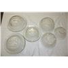 Image 3 : 2 Sets of 3 Clear Depression Glass Bowls