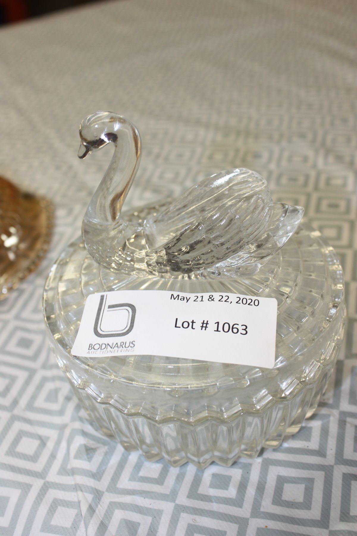 3 Vintage Bowls and 1 Swan Candy Dish