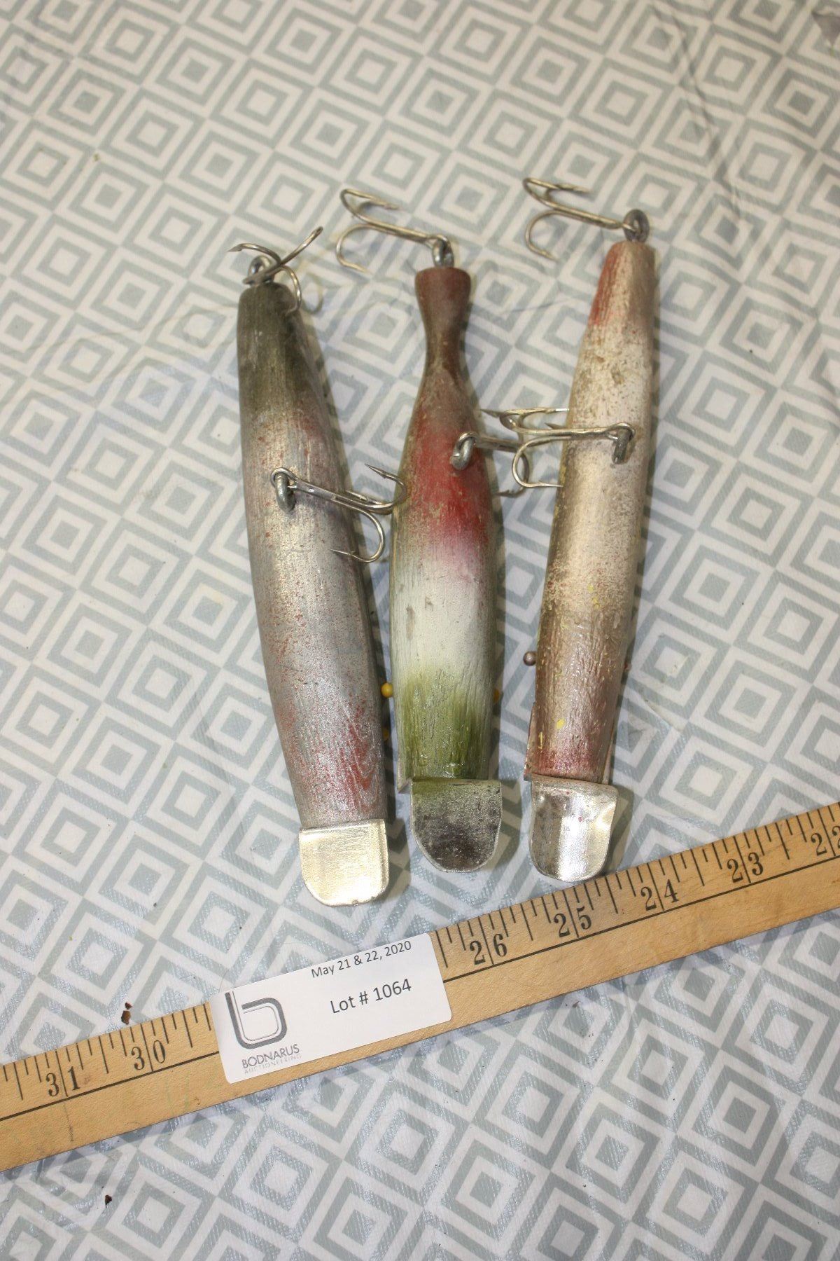 3 TIMES THE MONEY Vintage Wooden Fishing Plugs