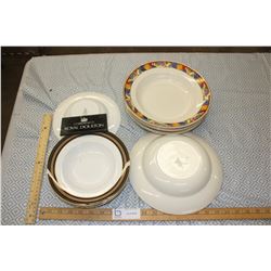 Antique 10" Adams England 6 piece Bowl Set and 8" Royal Dulton 4 piece bowl set
