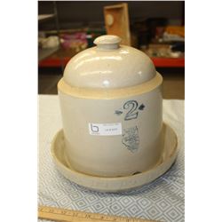 Rare Stoneware WHS SP& S CO. White Hall ILL. Chicken Feeder