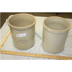2 Medalta 1 Gallon Crocks