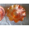 Image 3 : 2 TIMES THE MONEY- 2 Beautiful Carnival Glass Bowls Matching Flower Pattern