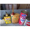 Image 3 : Lot of Vintage Tins; Bicycle Oil Plastic Can, Hoppe's Gun Grease, STP full can