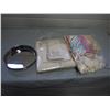 Image 1 : Stainless Steel Cake Pans, Large Tablecloth and Napkins, Doilies of Various Sizes