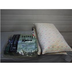 2 Duck Down Pillows and Futon Pillow