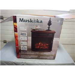 Muskoka Portable Electric Fireplace- working