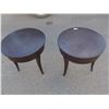 Image 2 : 2 TIMES THE MONEY: Round Wooden End Tables