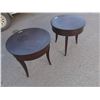 Image 3 : 2 TIMES THE MONEY: Round Wooden End Tables