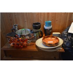 Lot of Pots, Coffee Pots, Platter, Microwave Plate, Misc.