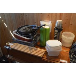 Cooking Pans, Containers, Thermos, etc.