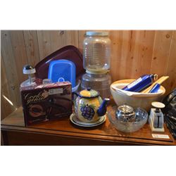 Kitchen Misc.- Container, Nabob Coffee Jar and Vintage Peanut Butter
