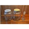 Image 7 : Kitchen Misc.- Container, Nabob Coffee Jar and Vintage Peanut Butter