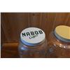 Image 8 : Kitchen Misc.- Container, Nabob Coffee Jar and Vintage Peanut Butter