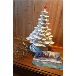 Light up Ceramic Christmas Tree (17” Tall)