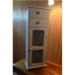 2 Drawer and Cupboard Storage Cabinet (12.5”x7”x33.5”)