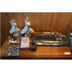 Keyboard, Wallet, Chicken Decor, Misc.