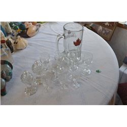Crystal Glasses and Canadian Brew Mug