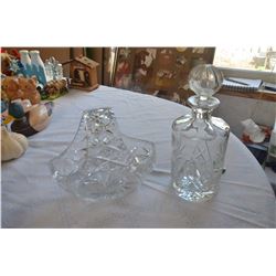 Crystal Decanter and Basket