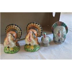 2 Sets of Turkey Salt and Pepper Shakers
