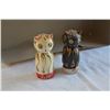 Image 1 : Retro Glass Bubble eyed Cat Salt and Pepper Shakers