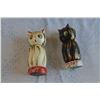 Image 2 : Retro Glass Bubble eyed Cat Salt and Pepper Shakers