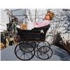 Image 3 : Vintage Wicker Doll Carriage with Doll