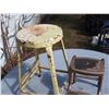 Image 2 : Vintage Metal Stand and Stool