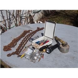 Lot of Misc Tools as well as 2 Chains
