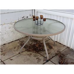Glass Top Patio Table