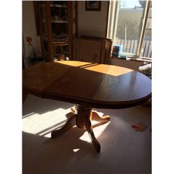 Wooden Table with Leaf and 4 Chairs