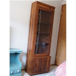 Wooden Cabinet with Glass Door