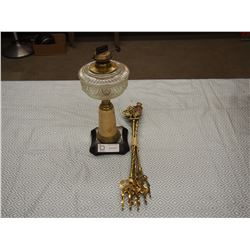 Oil Lantern & Decorative Forks (4)