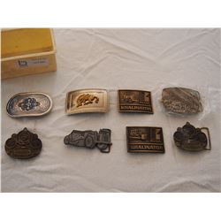 Lot of 8 Belt Buckles