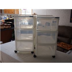 2 TIMES THE MONEY: Plastic 3 Drawer Storage Container on Wheels