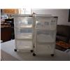 Image 1 : 2 TIMES THE MONEY: Plastic 3 Drawer Storage Container on Wheels