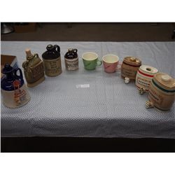 Crooks & Decanters Various Shapes & Sizes (9)