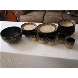 Dish Set and Bowl- Made in China; Dishwasher and Microwave Safe