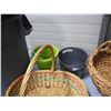Image 2 : Rubbermaid Roughneck Garbage Can w/ lid ,3 Wicker Baskets ,2 Plastic Outdoor Pots