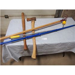 Axe,Garden Fork,Baseball Bat,Sprinkler Wand,Handle (5)