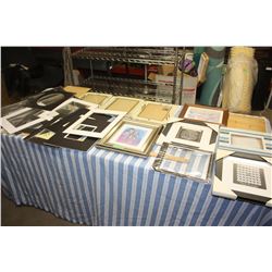 Lot of Picture frames and Picture Boarders and 1 Shadow Box