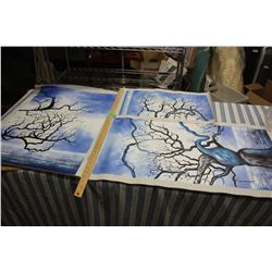 3 Original Acrylic on Canvas Paintings