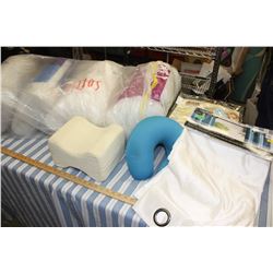 Polyester fill (4Lbs~ Worth), Pillows and Velvet Curtain