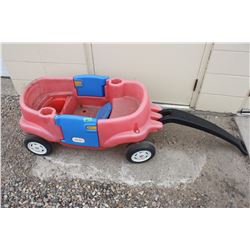 Plastic Wagon 1 Broken Wheel