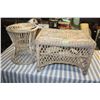 Image 1 : 2 Wicker Stands 15.5" T by 23" W and 17.5 T and 15.5" W