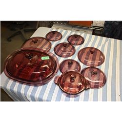 Purple Pyrex Corning Pieces