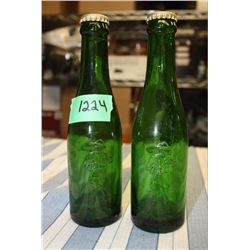 2 Drewry Mountie Embossed Bottles