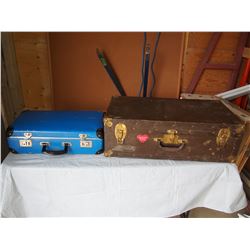 1 Suitcase and 1 Metal Trunk